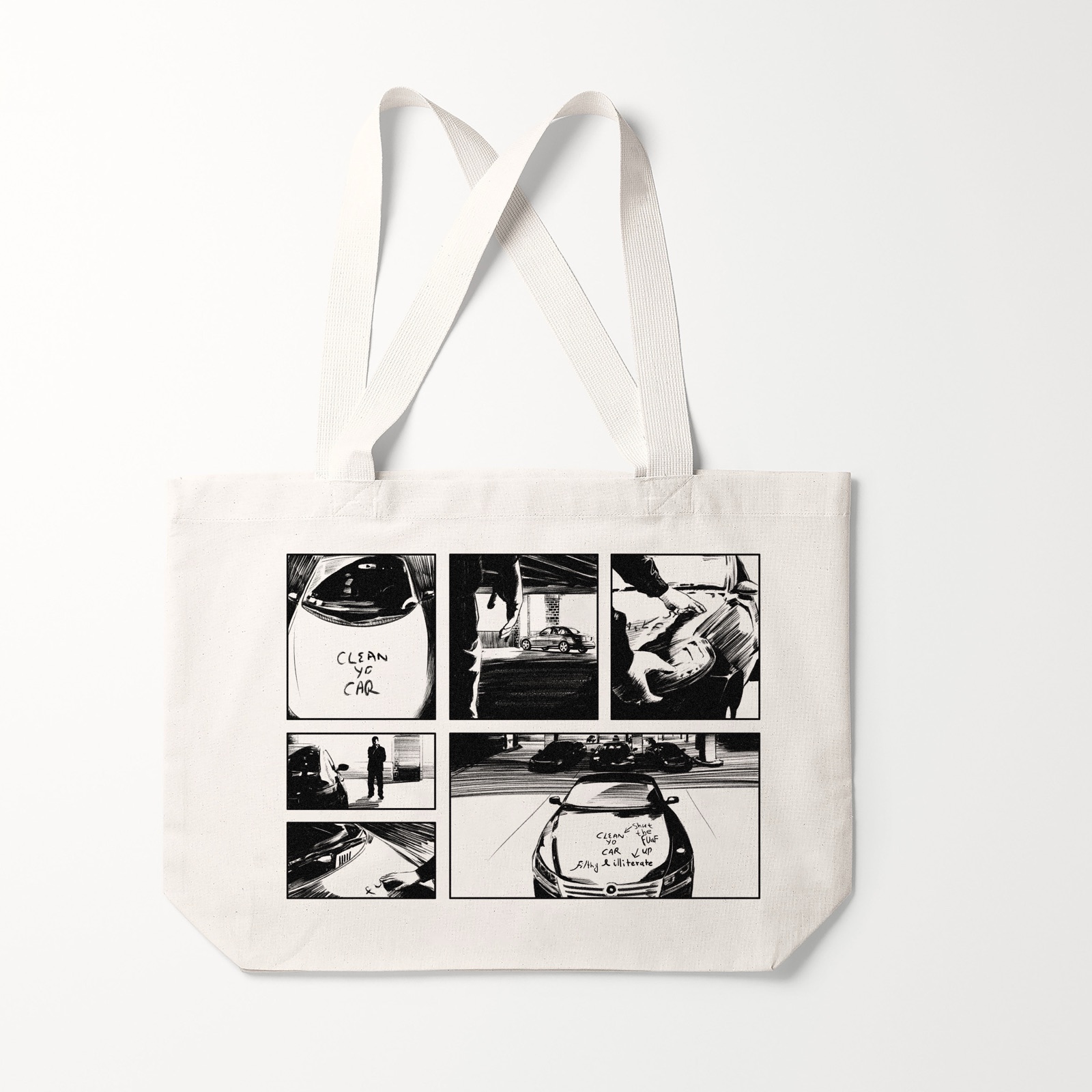 Clean Yo Car tote bag mockup